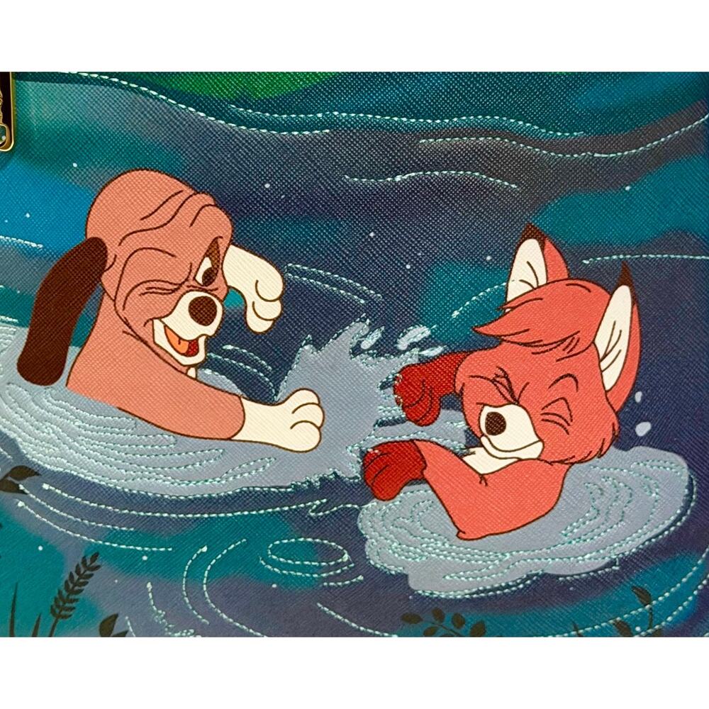 Loungefly Disney Fox & The Hound Water Fight Mini Backpack & Wallet Set - Picture 10 of 10